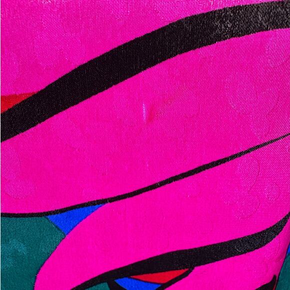 YSL Maximalist Vintage Large Square Silk Scarf with Bird in Flight - Minor Flaws - Picture 9 of 12